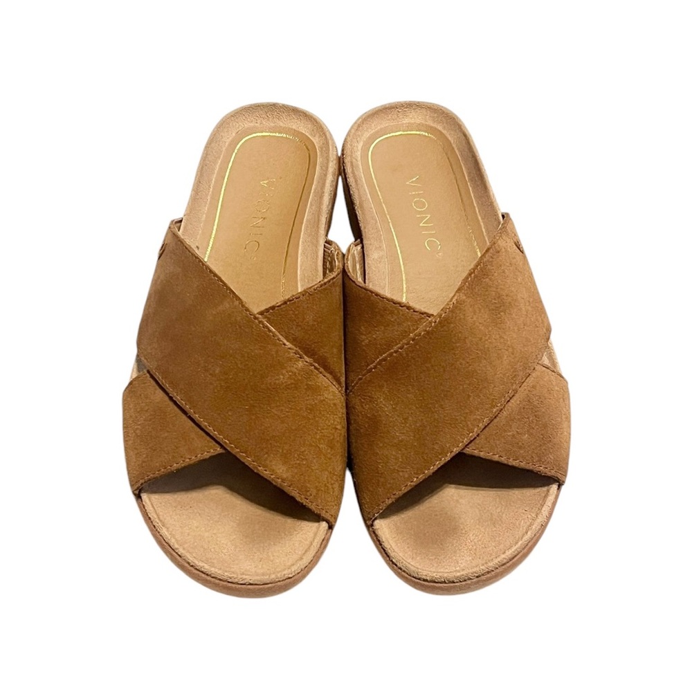 Vionic Hayden Suede Platform Slides - image 3